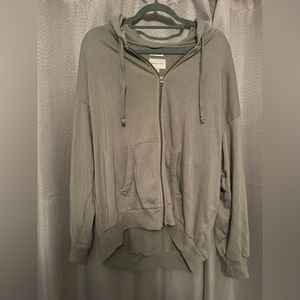 ❤️American Eagle Surprisingly Soft Oversized Fit Sage Green Zip Hoodie, Size S